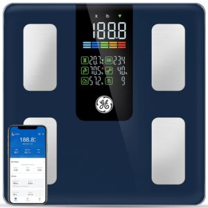 Smart Scale for Body Weight, BMI, Body Fat, Muscle Mass, Digital Bathroom Scales 500Lbs for Bluetooth Weight Monitor 11.8" Lar Platform Weighing Machine Health Analyzer with App