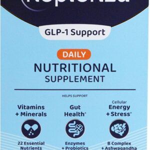 Daily GLP-1 Nutritional Support Supplement, Essential Vitamins and Minerals, Support for Gut Health, Stress and Cellular Energy – 60 Tablets