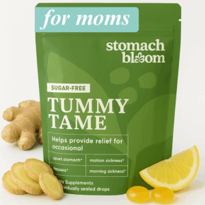 Sugar Free Tummy Tame Drops - 3X Better Absorption | Fast-Acting Pregnancy Nausea Relief & Morning Sickness Relief | Ginger, Lemon, Spearmint & B6. Individually Sealed Drops, 28 Ct